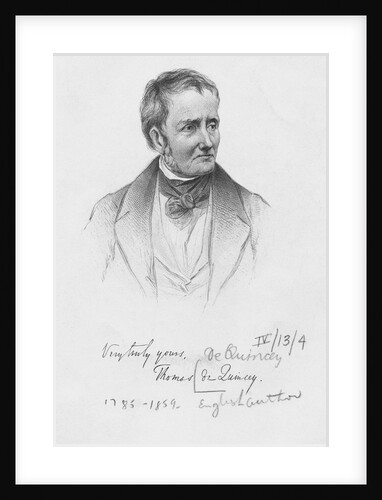 Portraits of English Author Thomas De Quincey by Anonymous