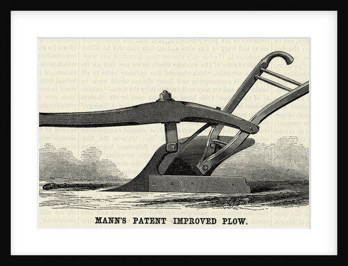 Mann's Patent Improved Plow Engraving by Anonymous