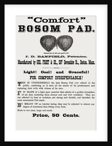Illustration Showing Early Designed Bosom Pad by Anonymous