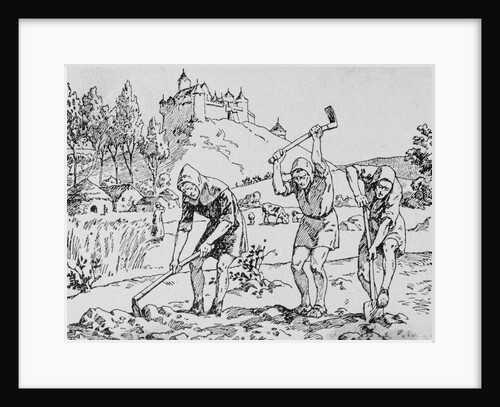 Serfs Toiling in the Field by Anonymous