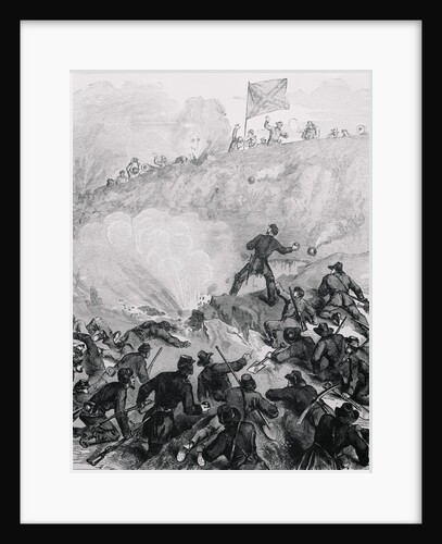 Soldiers Throwing Hand Grenades by Anonymous