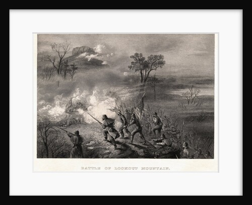 Civil War Scene at Battle of Lookout Mountain by Anonymous