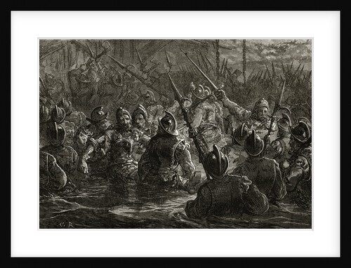 Sir Francis Drake's Attack on Puerto Rico Print by Anonymous