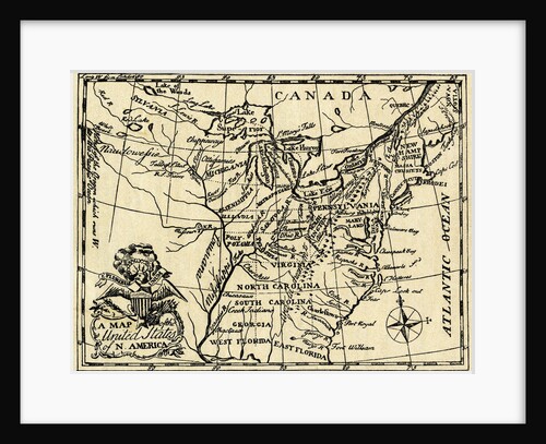Map of the Early United States by Anonymous