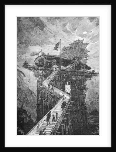 Gangplank to Fanciful Moon-Bound Ship by Anonymous