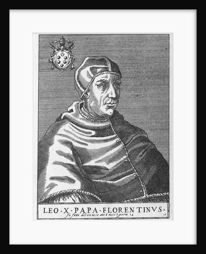 Undated Engraving Of Pope Leo X by Anonymous