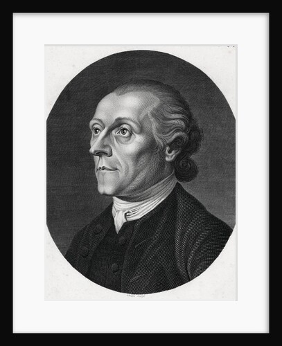 Oval Portrait of John Protestant Caspar Lavater by Anonymous