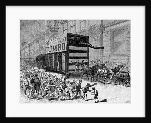 Crowd Watching Elephant Jumbo Being Transported by Anonymous
