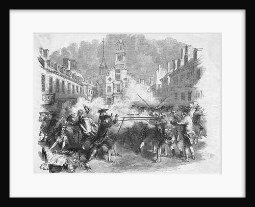 Illustration of Scene from Boston Massacre by Anonymous