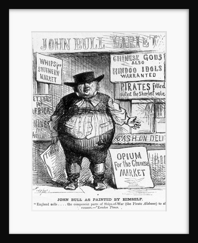 Cartoon Depicting English Characterization of John Bull as Painted by Himself by Anonymous