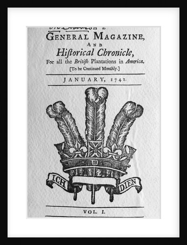 Title Page of Benjamin Franklin's Journal by Anonymous