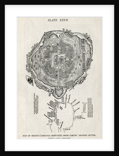 Early Map of Mexico City by Anonymous