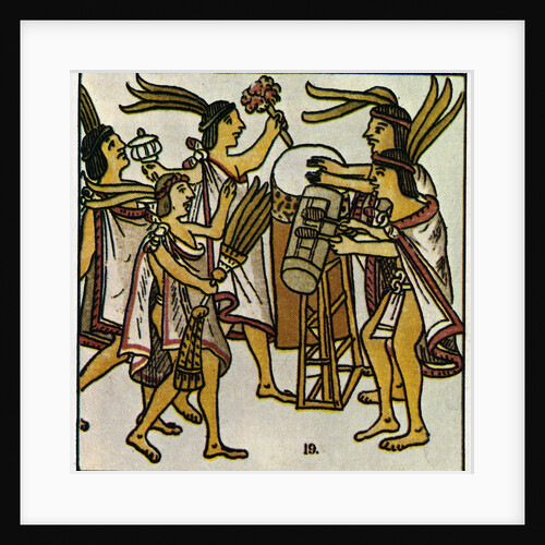 Aztec Musicians Playing Instruments from the Florentine Codex by Anonymous