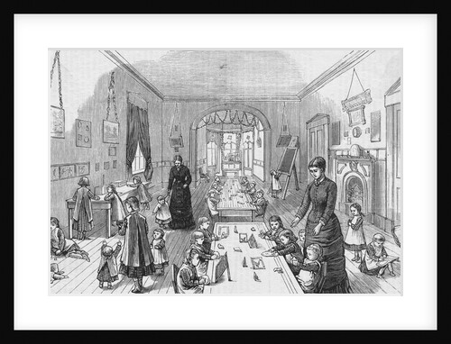 19th-Century Illustration Depicting a Kindergarten Class by Anonymous