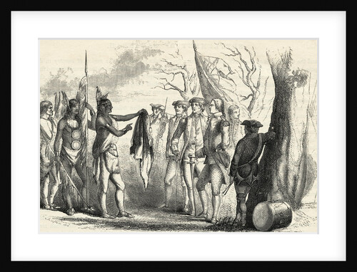 Print of James Oglethorpe Talking with Tomochichi by Anonymous