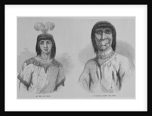 Woodcut of An Inca of Peru and An Indian Campo or Ante by Anonymous