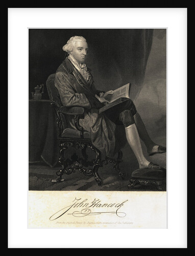 Portrait of John Hancock, Seated and Reading by Anonymous