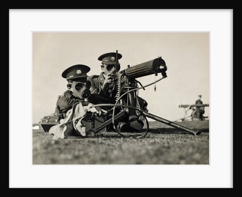 Soldiers With Gas Masks by Anonymous