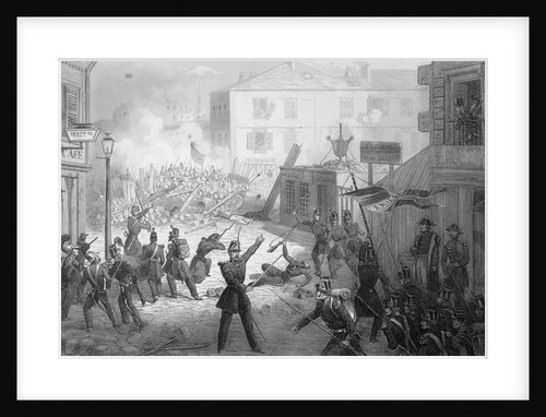 Drawing of French Revolution in City by Anonymous