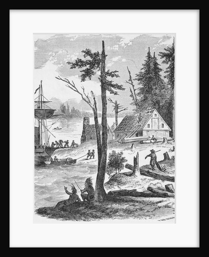 Homes Along River in Early New York by Anonymous