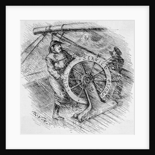 Cartoon of President Grover Cleveland on Ship by Anonymous