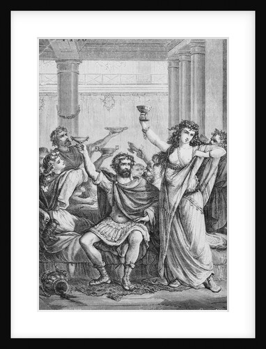 Engraving of Hannibal and His Men Celebrating in Capua by Anonymous