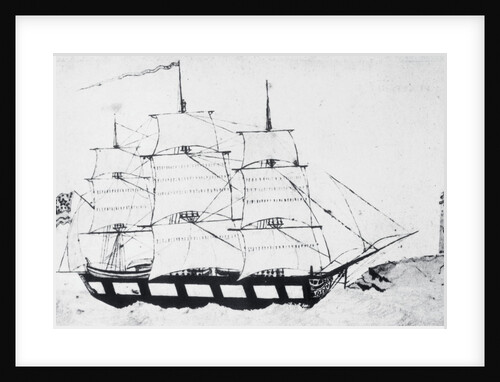 Drawing of Herman Melville's Acushnet by Anonymous