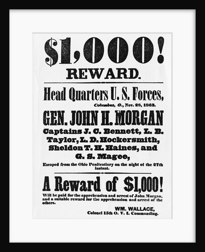 Civil War Want Ad For Escaped Prisoners by Anonymous