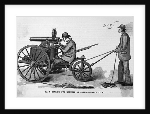 Gatling Gun Mounted on Carriage by Anonymous