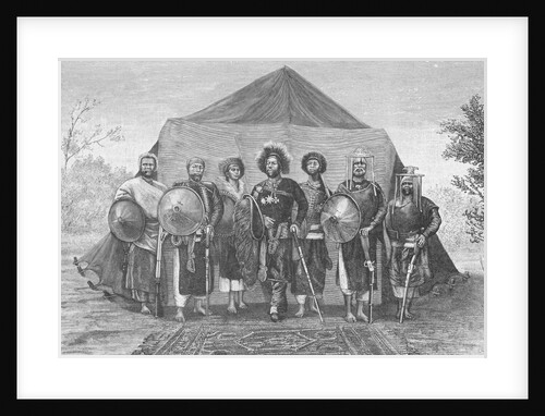 Drawing of King Menelik and His Men by Anonymous