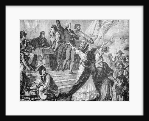 Drawing Depicting Recruiting Station for French Revolutionaries by Anonymous