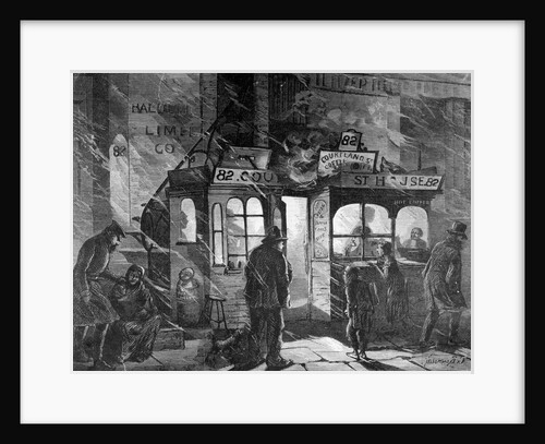 Engraving of a Coffee Shop on Cortlandt Street by Anonymous