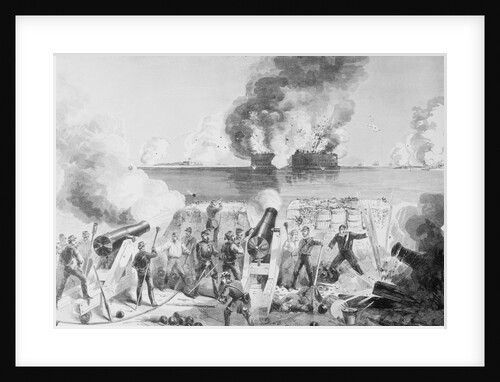 Soldiers Firing on Fort Sumter by Anonymous