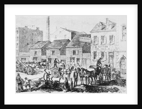 Illustration of Slaughter Houses on Elizabeth Street, Manhattan by Anonymous