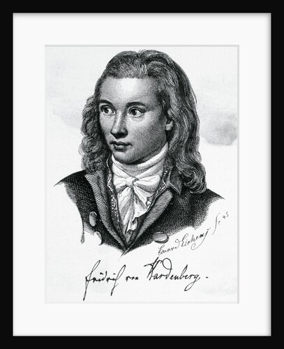 Illustrated Portrait of Poet Friedrich Leopold Von Hardenberg by Anonymous