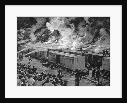 Burning of 600 Freight Cars on Panhandle by Anonymous