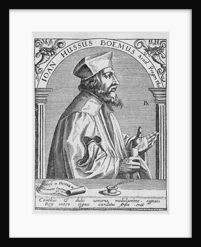 Profile of Reformer Jan Huss Gesturing by Anonymous