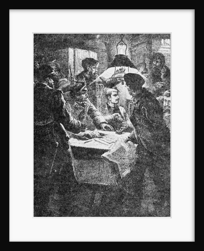 Conspiracy in Russia: A Nihilist Meeting Surprised Illustration by Anonymous