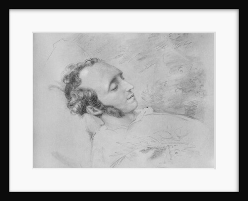 Drawing of Felix Mendelssohn on His Deathbed by Anonymous
