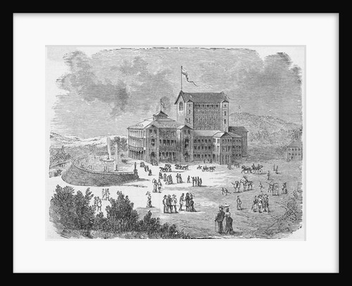 Engraving of the Festspielhaus in Bayreuth, Germany by Anonymous