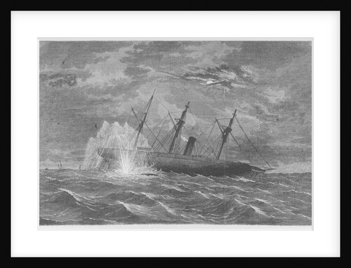 Print Showing the Loss of the USS Housatonic by Anonymous