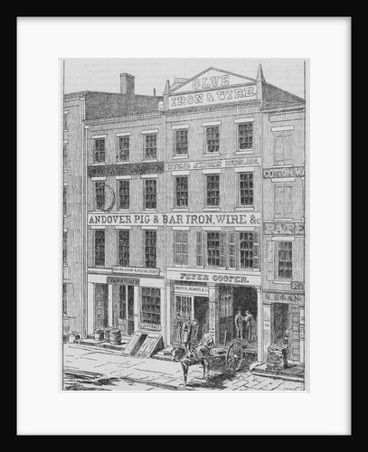 Illustration of The Peter Cooper Store in Burling Slip by Anonymous