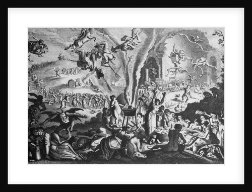 Engraving of a Witches' Sabbath by Anonymous