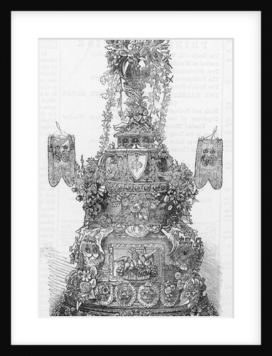 Drawing of Royal Wedding Cake Print by Anonymous