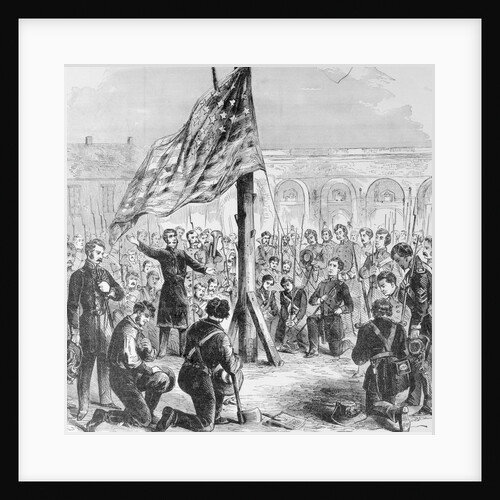 Raising American Flag on Fort Sumter by Anonymous