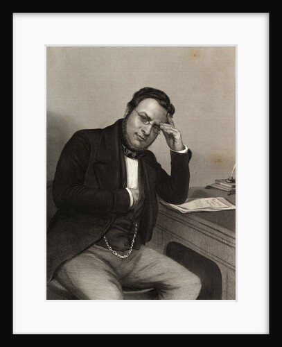 Early Italian Statesman Camillo Benso Cavour in Pensive Pose by Anonymous