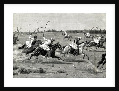 Natives Of Manipur Playing Game Of Polo by Anonymous