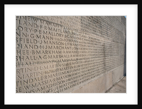 Wall of Names at Vimy Memorial by Anonymous