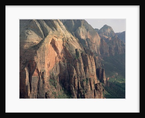 Sandstone Cliffs in Zion Canyon by Anonymous