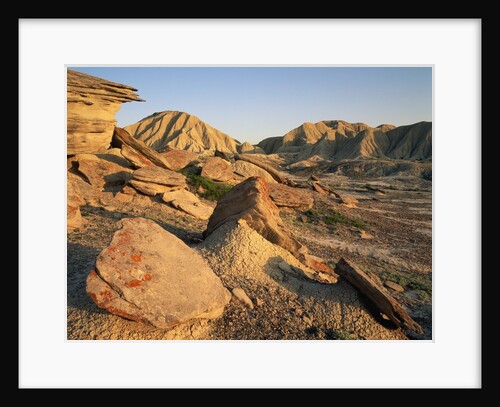 Eroded Rocks in the Nebraska Badlands by Anonymous